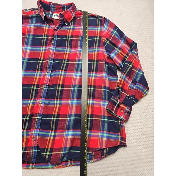HB Fit By DXL Shirt Mens 2XLT Plaid Flannel Button Down - Picture 2 of 7